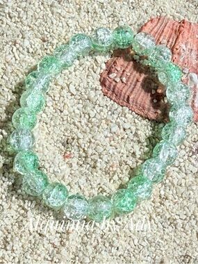 Alquimia Light Green Crackle Quartz Stretch Bracelet